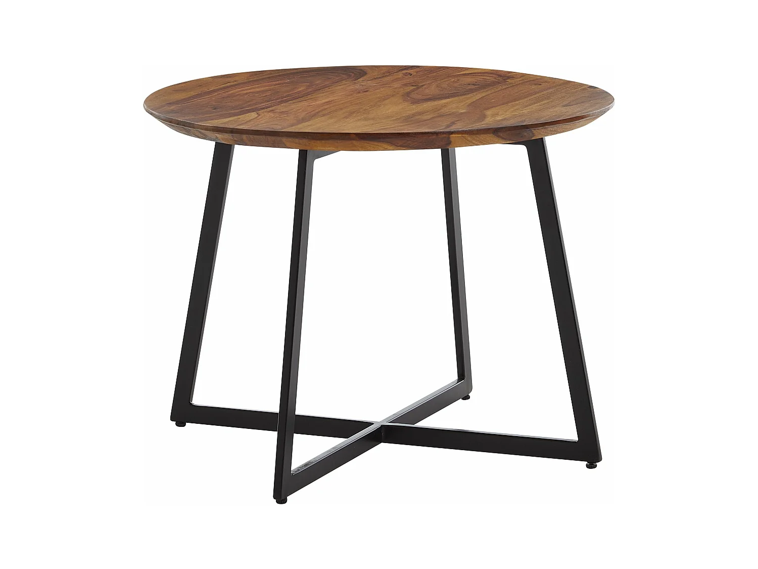Table Basse 60X60X45 Cm Bois Massif Solide De Sesham / Table Basse En Métal Ronde | Table