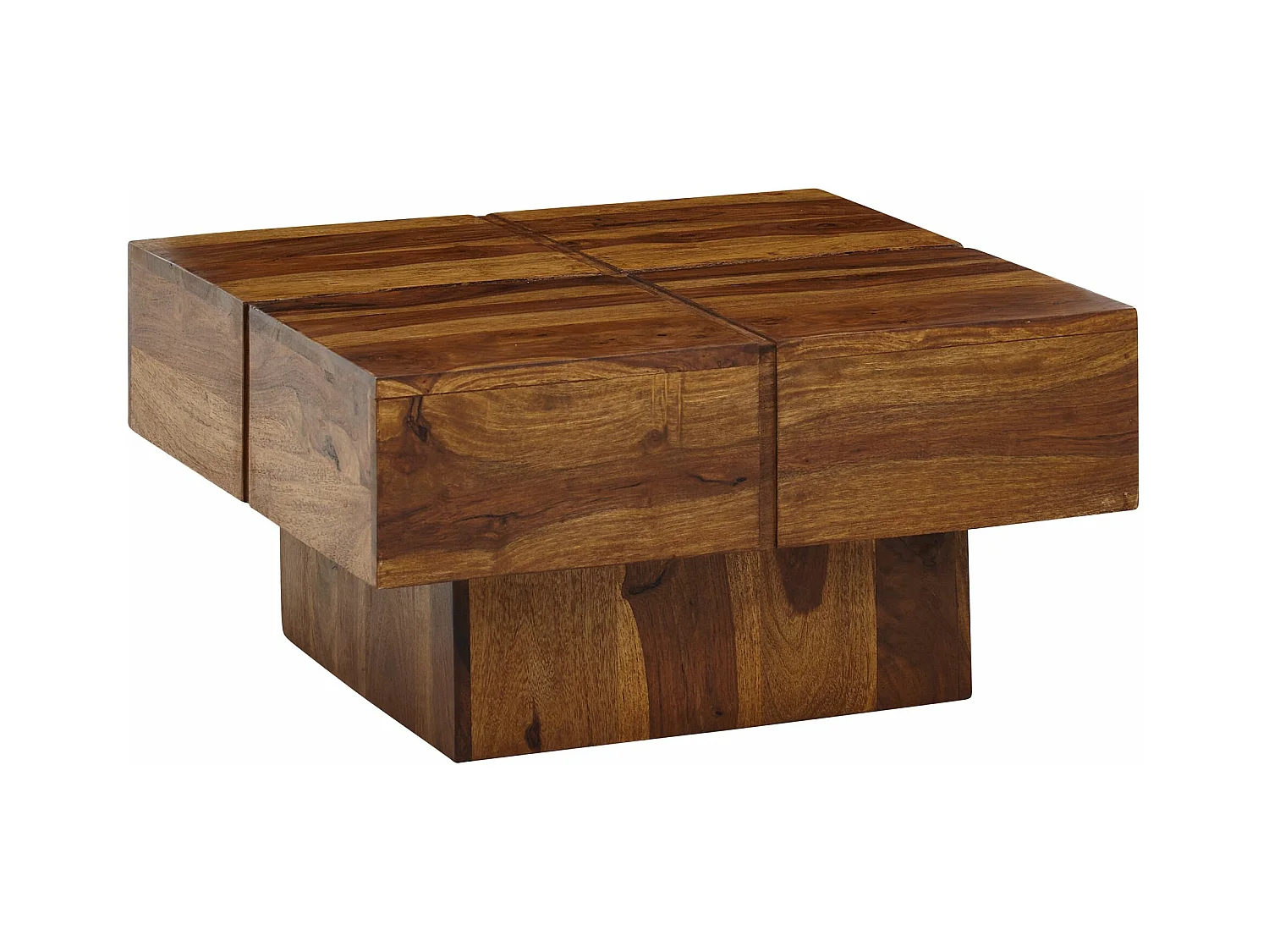 salontafel 57,5x57,5x30 cm massief sheeshamhouten salontafel vierkant | Design salontafel salontafel massief | Kleine tafel woonkamer modern