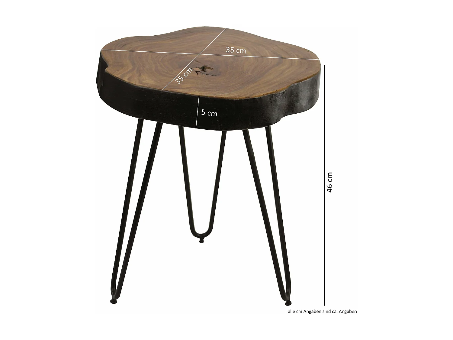 Gate39 - Bagli 35 x 35 Bijzettafel - Bruin