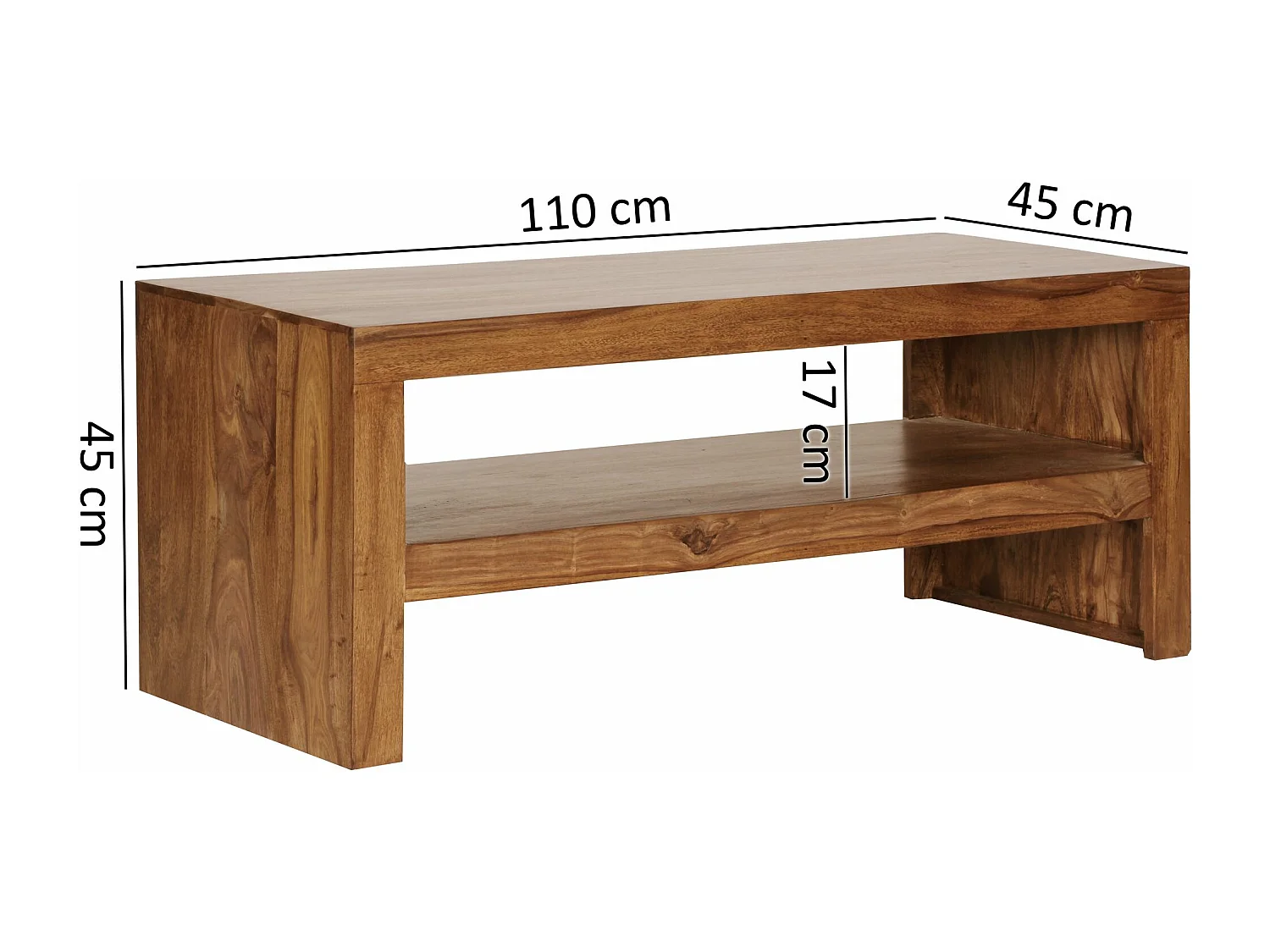 Gate39 - Mumbai 110 x 45 Salontafel - Bruin