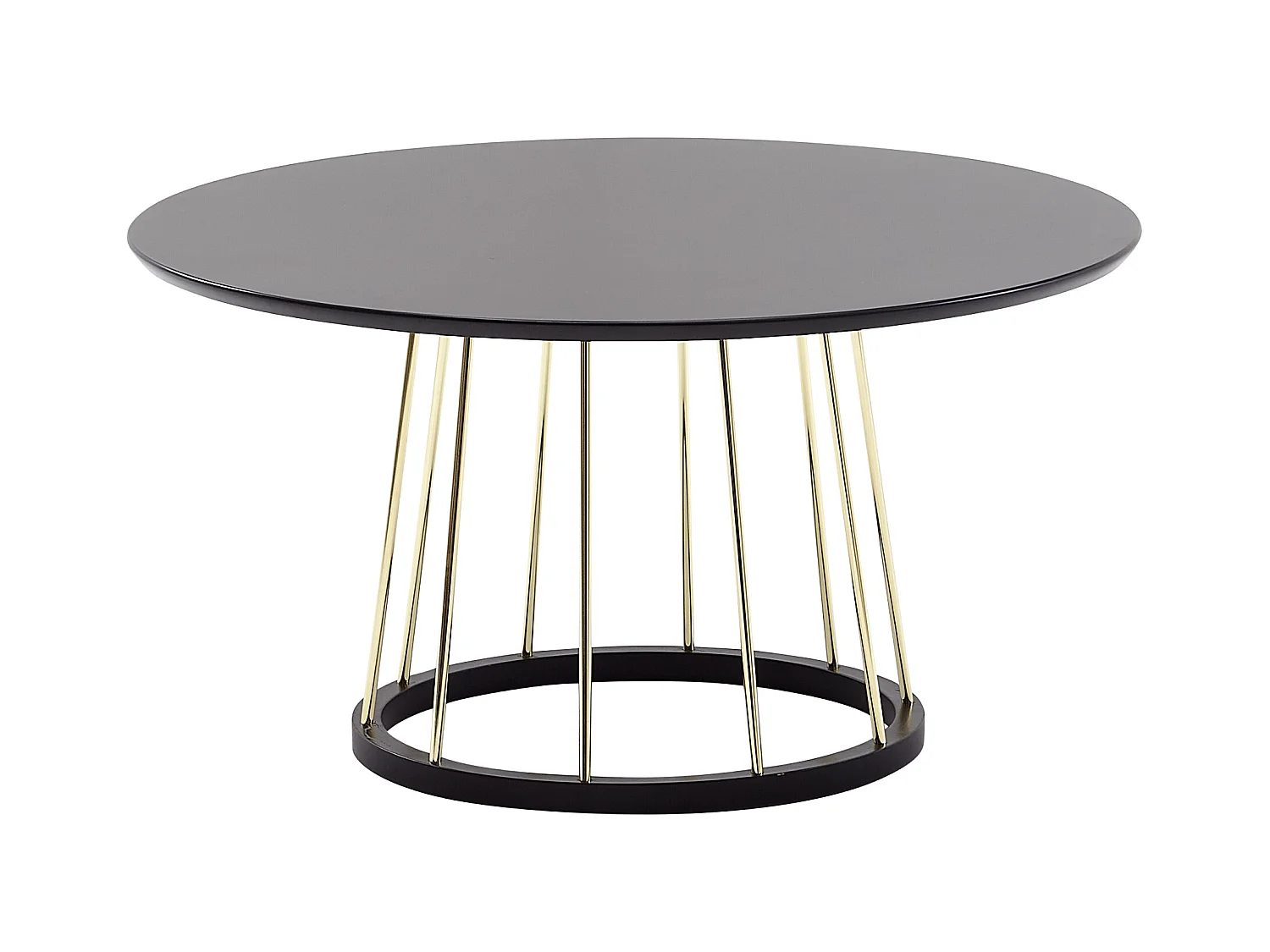 table basse ronde 80x80x42 cm table basse or noir métal moderne | Table de salon ronde Table de salon | Grande table de salon | Table basse table de salon