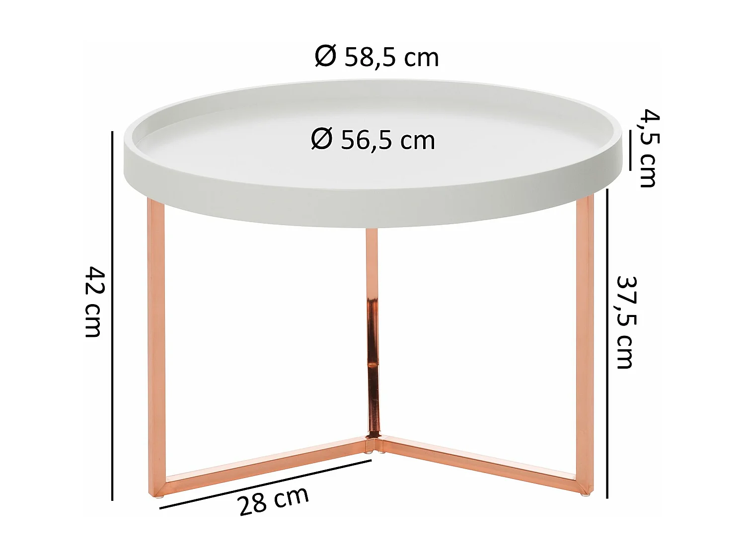 Mesa de centro resistente.