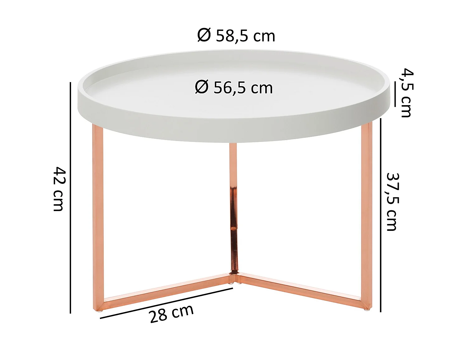 Mesa de centro resistente.