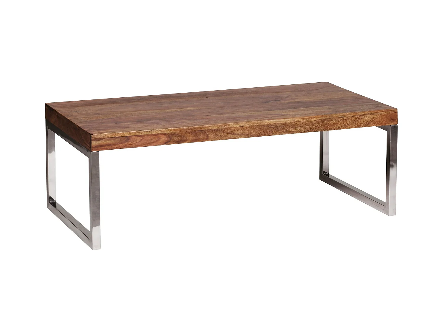 table basse en bois massif Sheesham 120cm de large salon table design sombre table de style campagnard brun