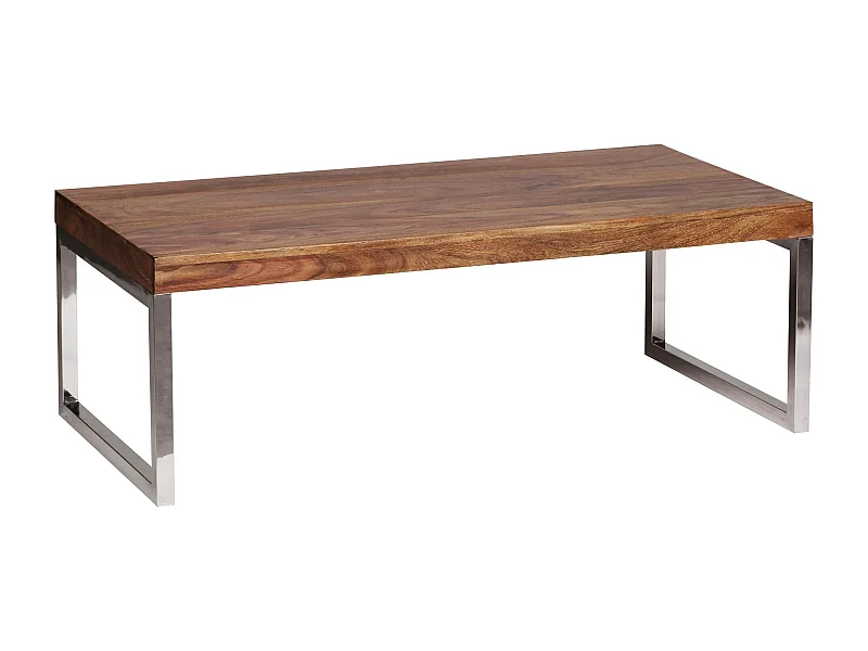 table basse en bois massif Sheesham 120cm de large salon table design sombre table de style