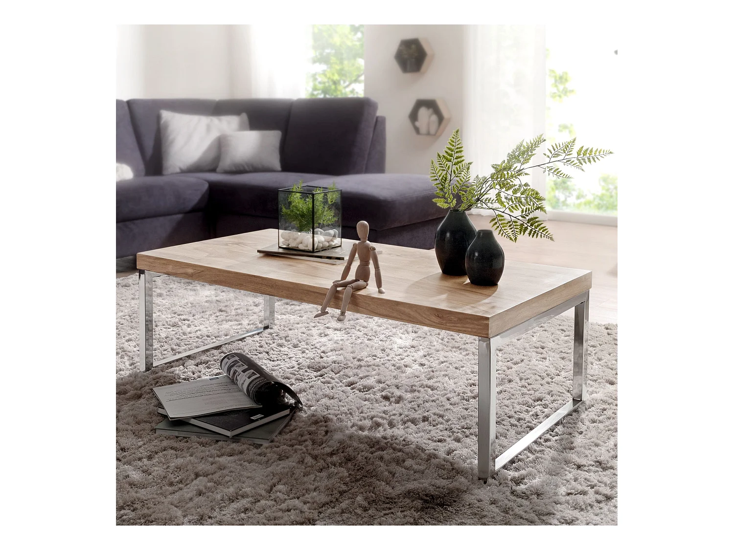 Gate39 - Guna 120 x 60 Salontafel - Lichtbruin