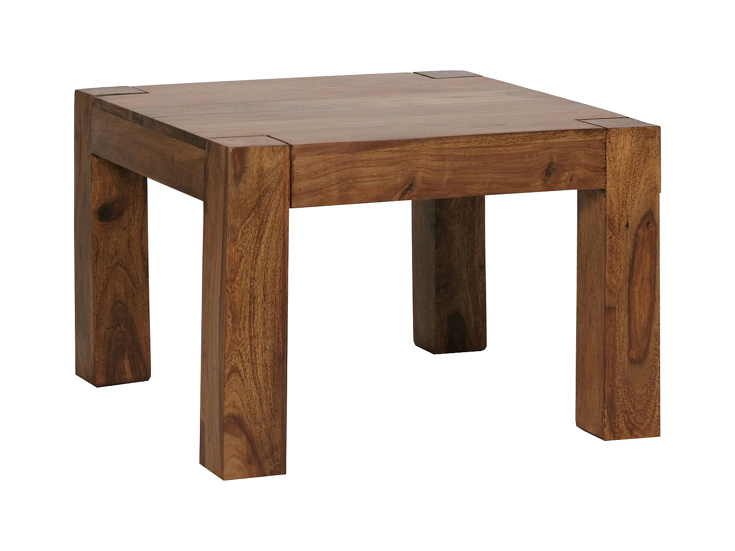 salontafel MUMBAI massief houten sheesham 60 cm brede salontafel design donkerbruin landhuisstijl bijzettafel