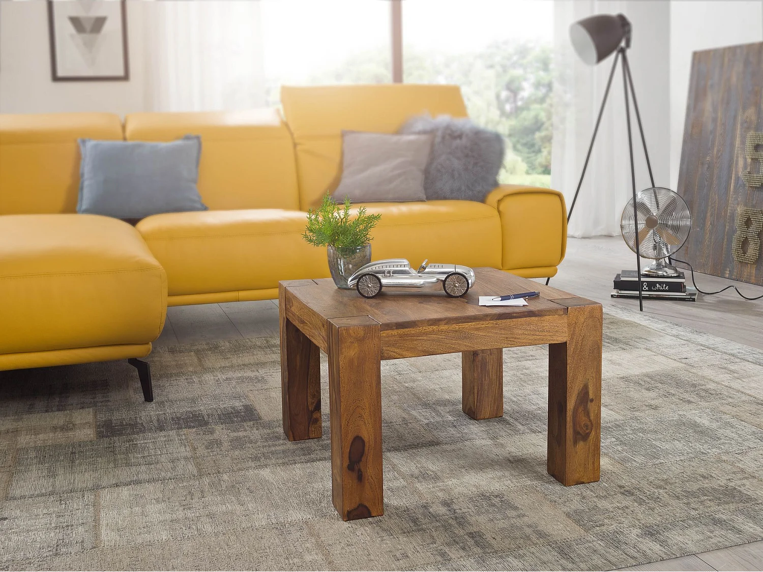 Couchtisch Massiv-Holz Sheesham 60 cm breit