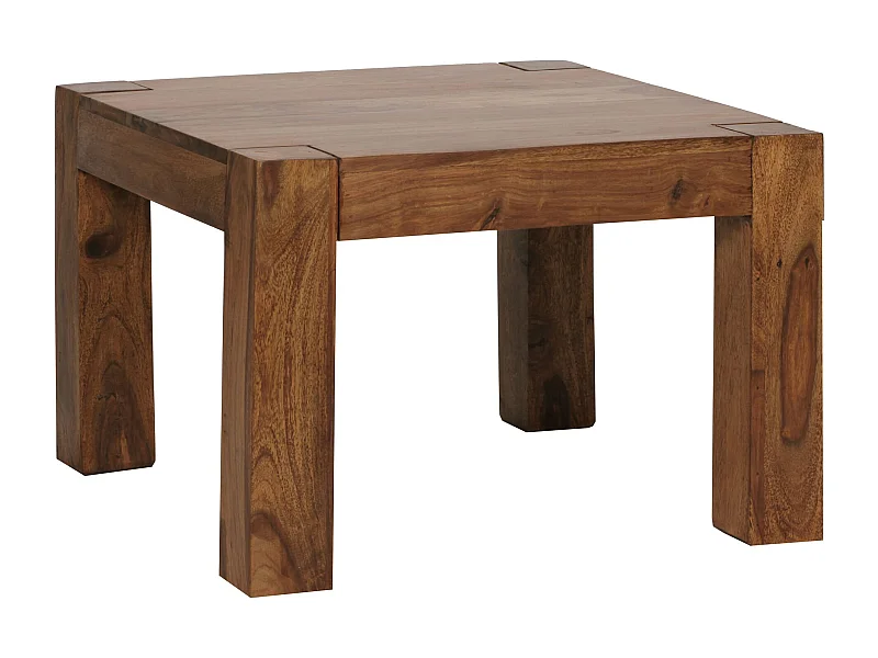 salontafel MUMBAI massief houten sheesham 60 cm brede salontafel design donkerbruin landhuisstijl bijzettafel