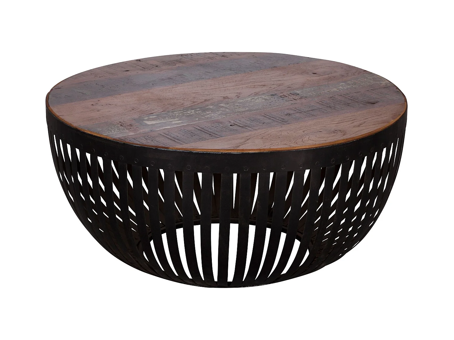 Table Basse De  Nisha 70X33X70 Cm Table De Salon Bois / Métal Industriel | Salon De Table