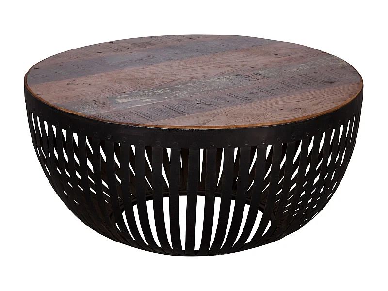 salontafel NISHA 70x33x70 cm hout / metaal salontafel van industriÃ«le installaties