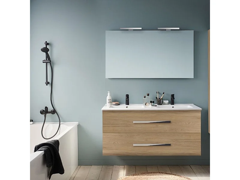 Meuble double vasque 120 cm JACOB DELAFON Ola UP Chene Colorado