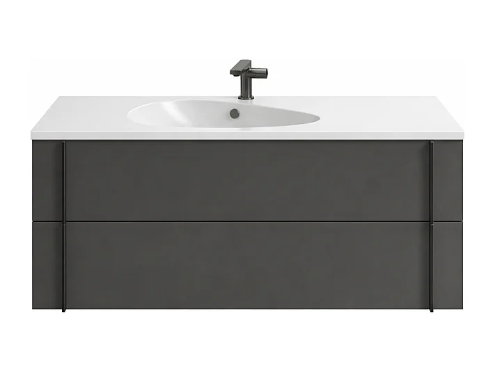 Meuble de salle de bain 120 cm JACOB DELAFON Nouvelle Vague gris brillant