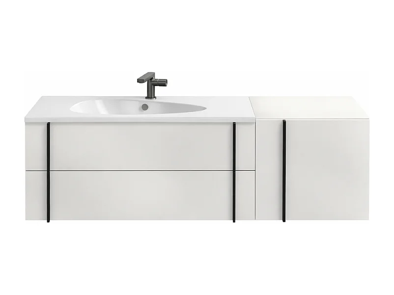 Meuble de salle de bain 120 cm JACOB DELAFON Nouvelle Vague blanc brillant