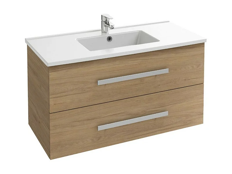 Meuble vasque 100 cm suspendu JACOB DELAFON Ola up chêne