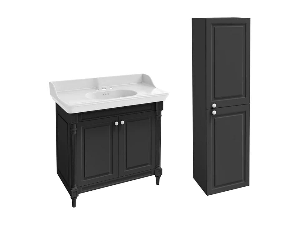 Pack meuble vasque JACOB DELAFON Cléo 1889 3 trous + colonne droite