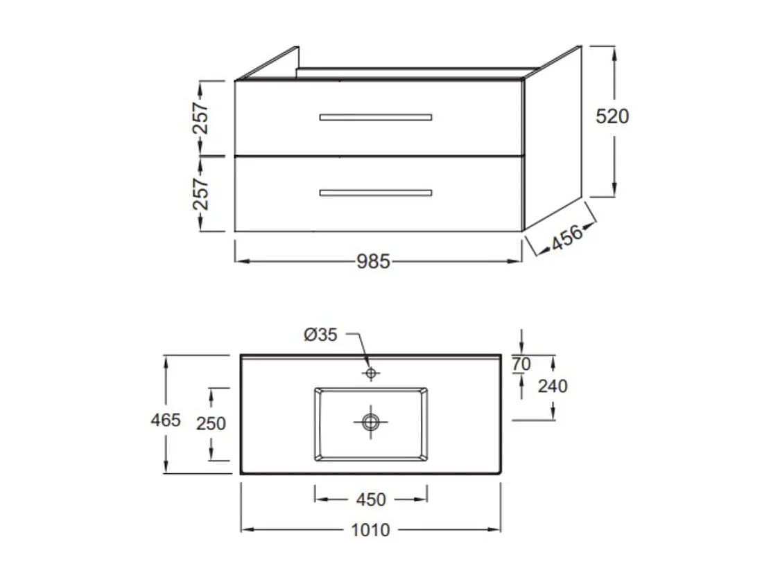 Meuble vasque 80 cm JACOB DELAFON Ola Up blanc