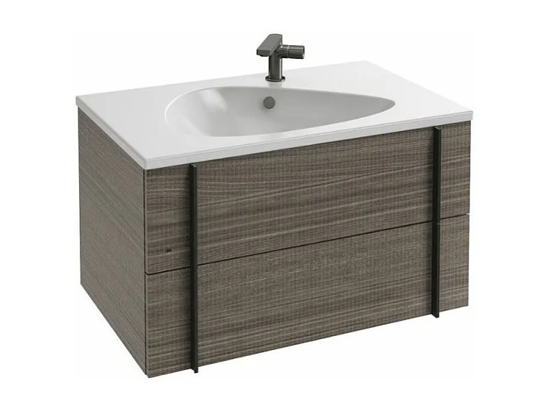 Meuble de salle de bain 80 cm JACOB DELAFON Nouvelle Vague chêne