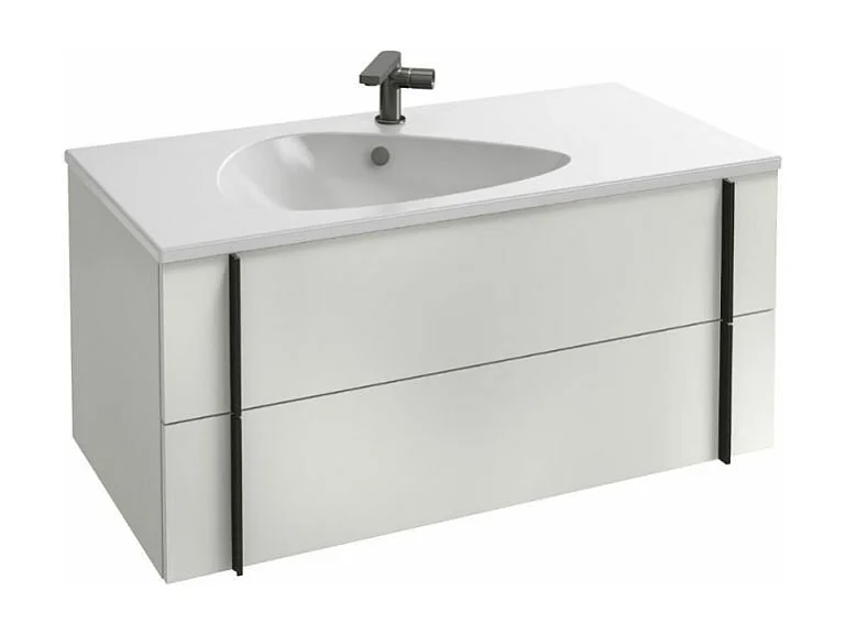 Meuble de salle de bain 100 cm JACOB DELAFON Nouvelle Vague blanc brillant