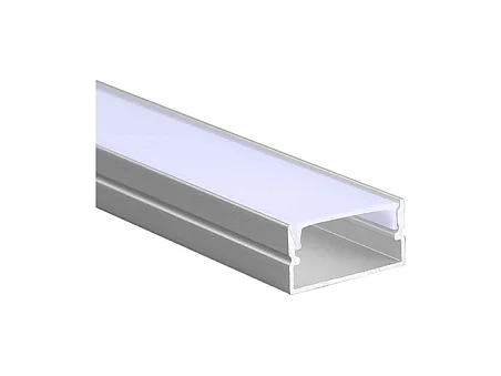 Kit Profilé Linéaire en Aluminium pour bande LED 220V avec couvercle opaque 2m, 4 capuchons et 4 supports