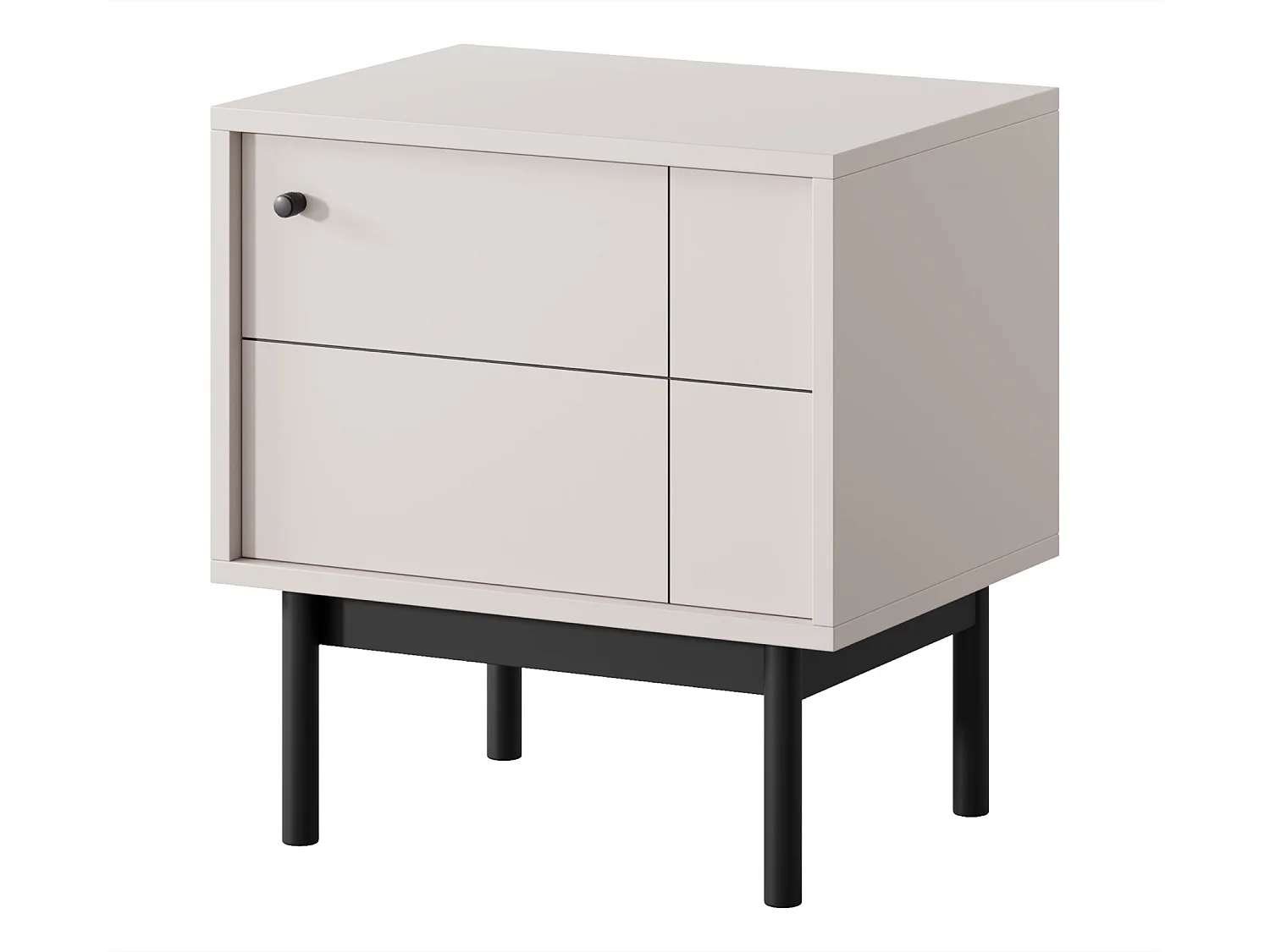 Table de chevet - 54 cm - grège- JAPANDIES