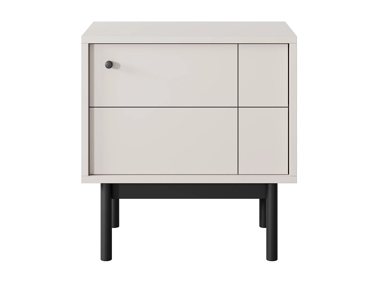 Table de chevet - 54 cm - grège- JAPANDIES