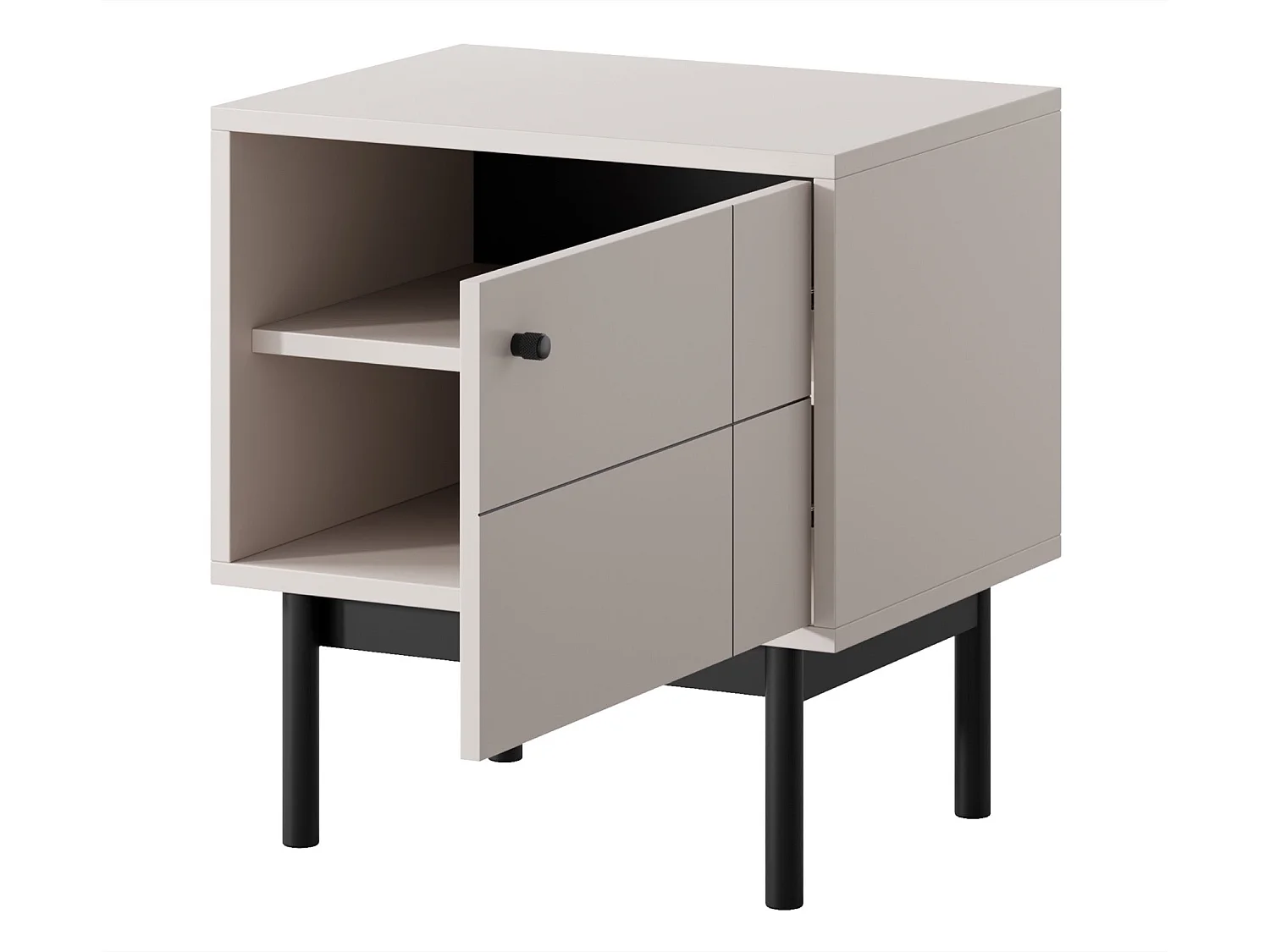Table de chevet - 54 cm - grège- JAPANDIES