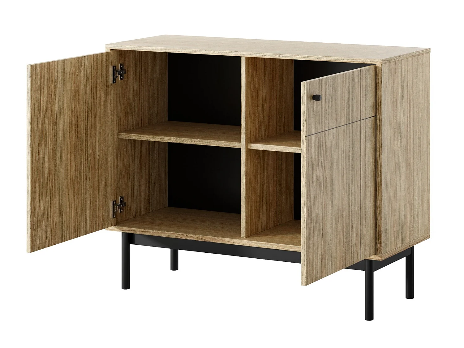 Sideboard 3-türig - Eichenholzoptik - 104 cm - JAPANDIES