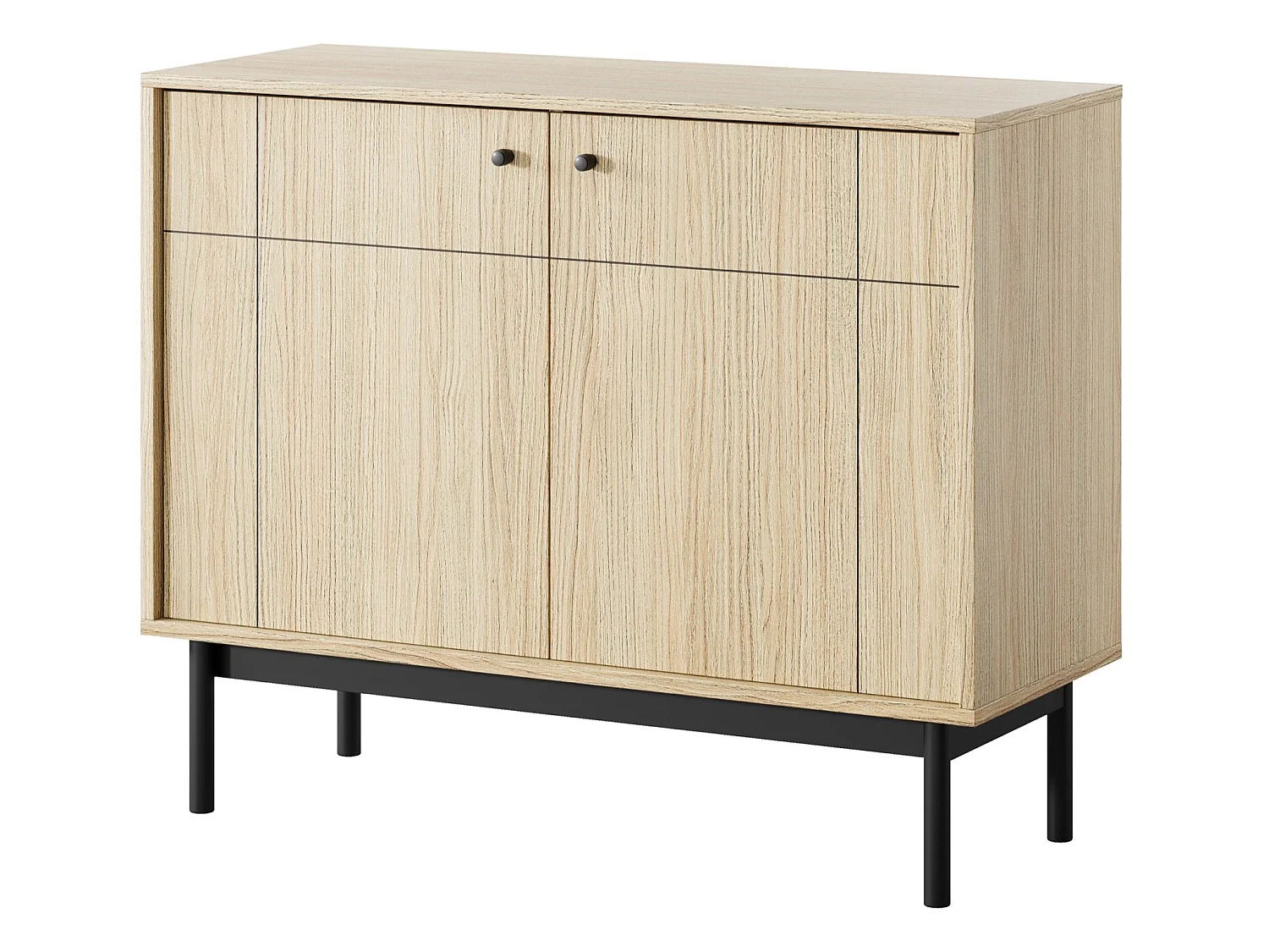 Sideboard 3-türig - Eichenholzoptik - 104 cm - JAPANDIES