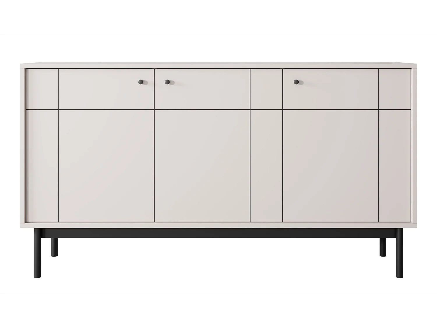 Buffet - 154 cm - 3 portes - cachemire - JAPANDIES