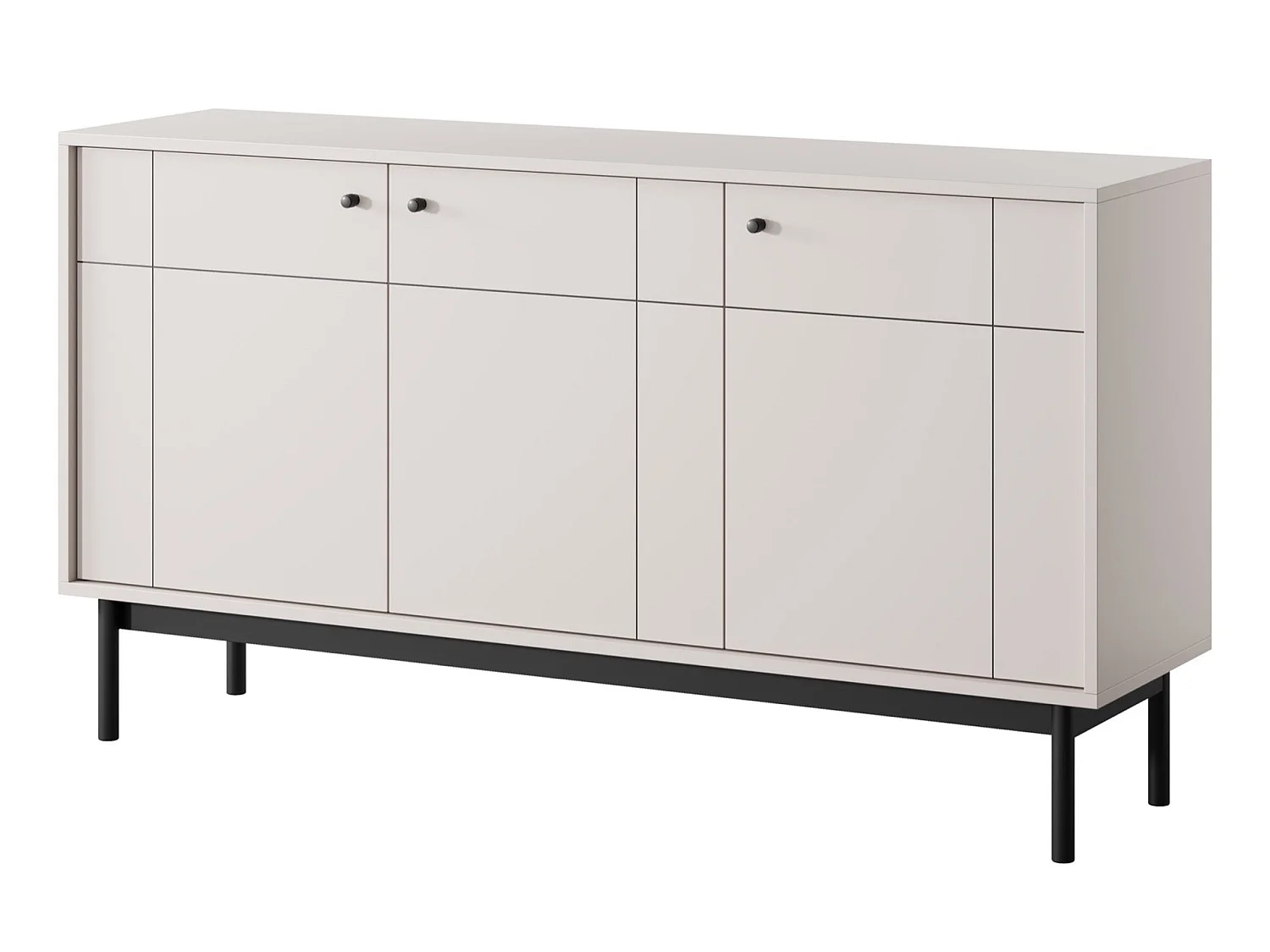 Buffet - 154 cm - 3 portes - cachemire - JAPANDIES
