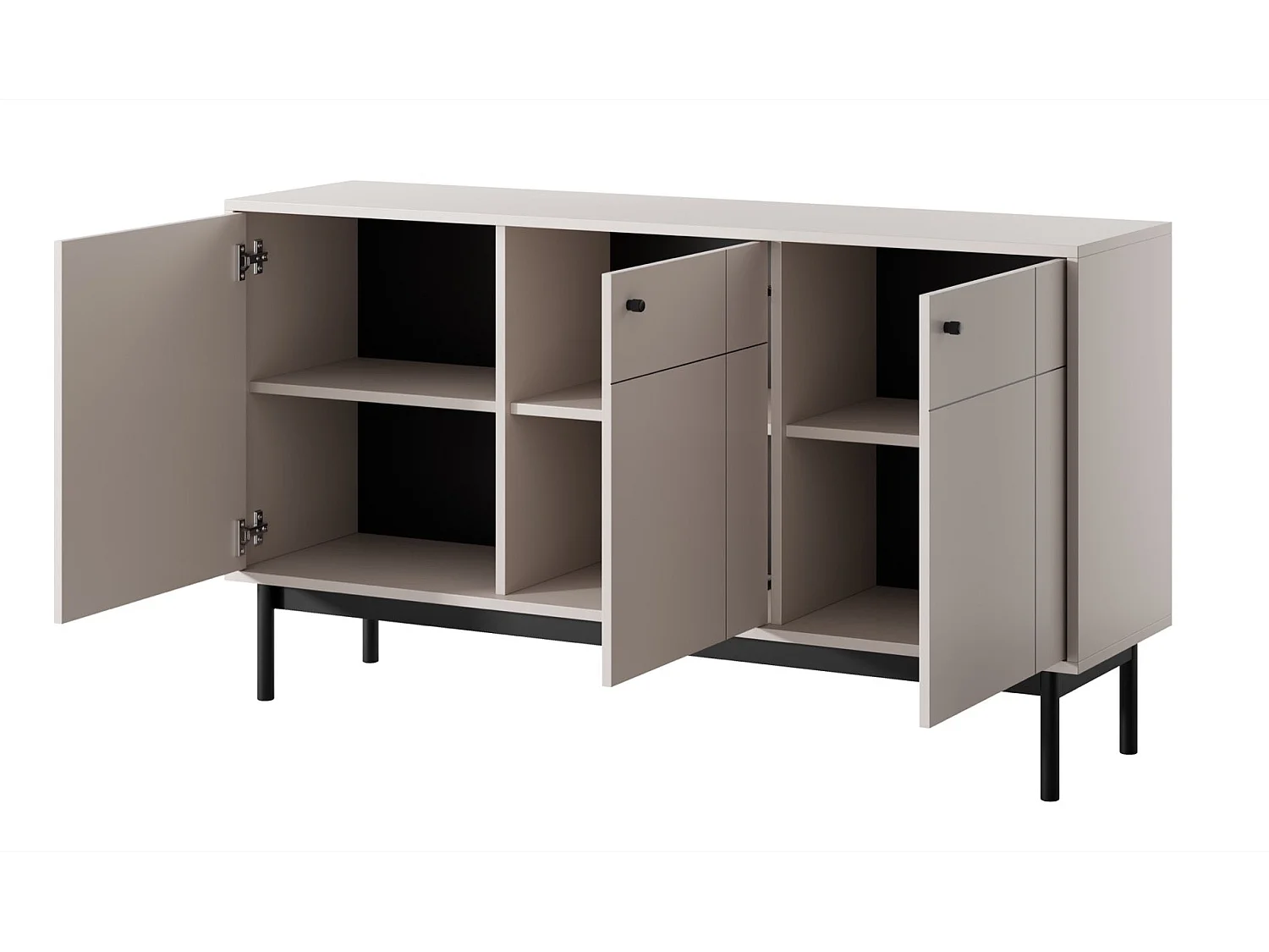 Buffet - 154 cm - 3 portes - cachemire - JAPANDIES