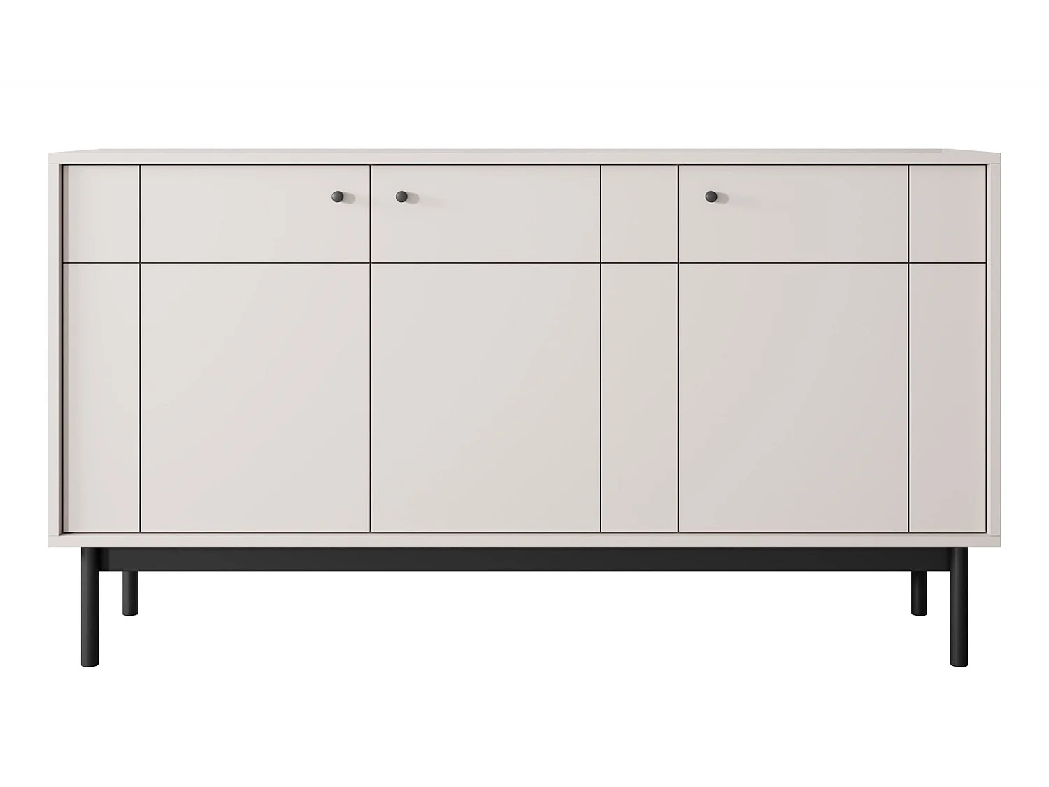 Buffet - 154 cm - 3 portes - cachemire - JAPANDIES