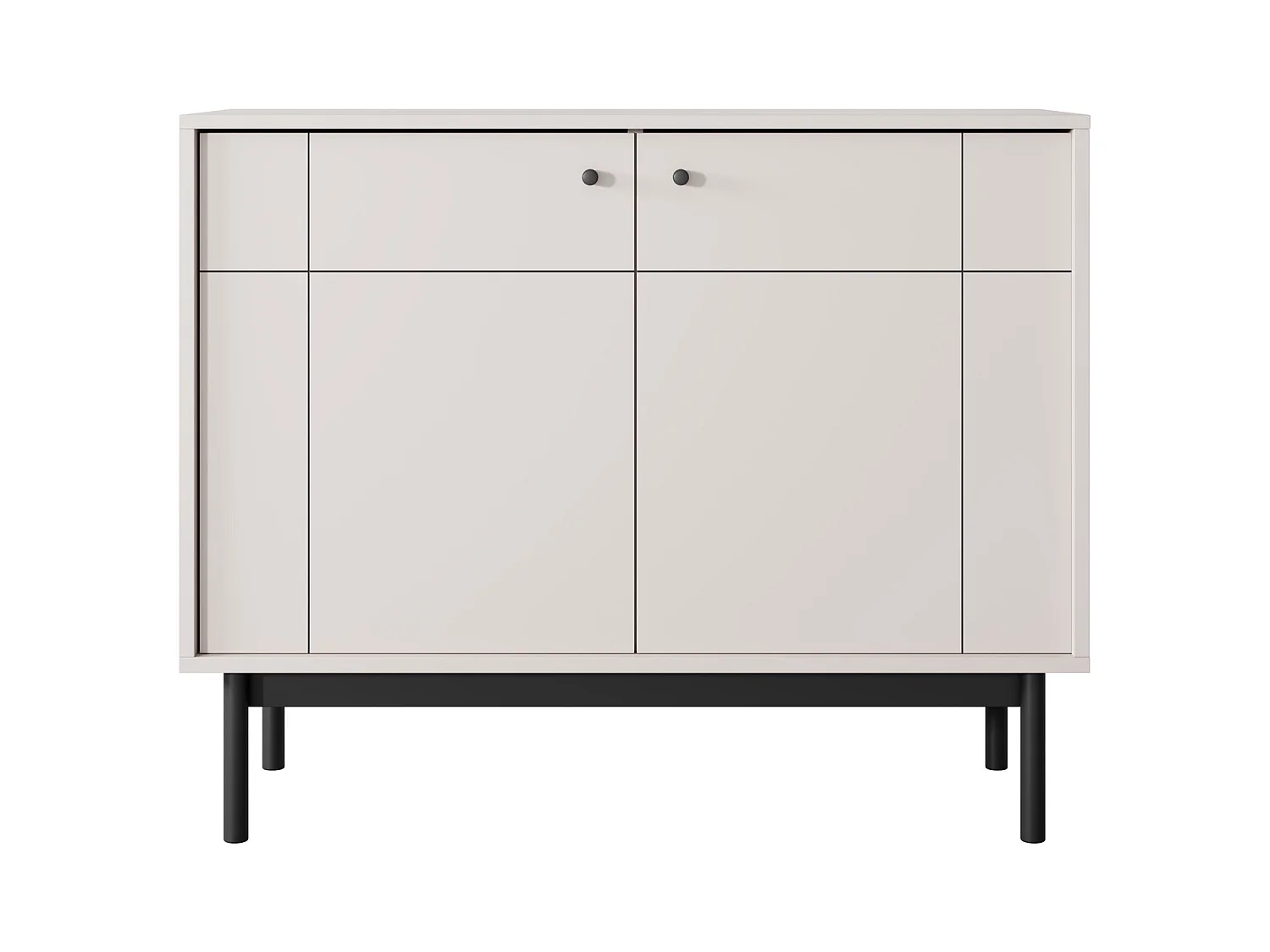 Sideboard 3-türig - Greige - 104 cm - JAPANDIES