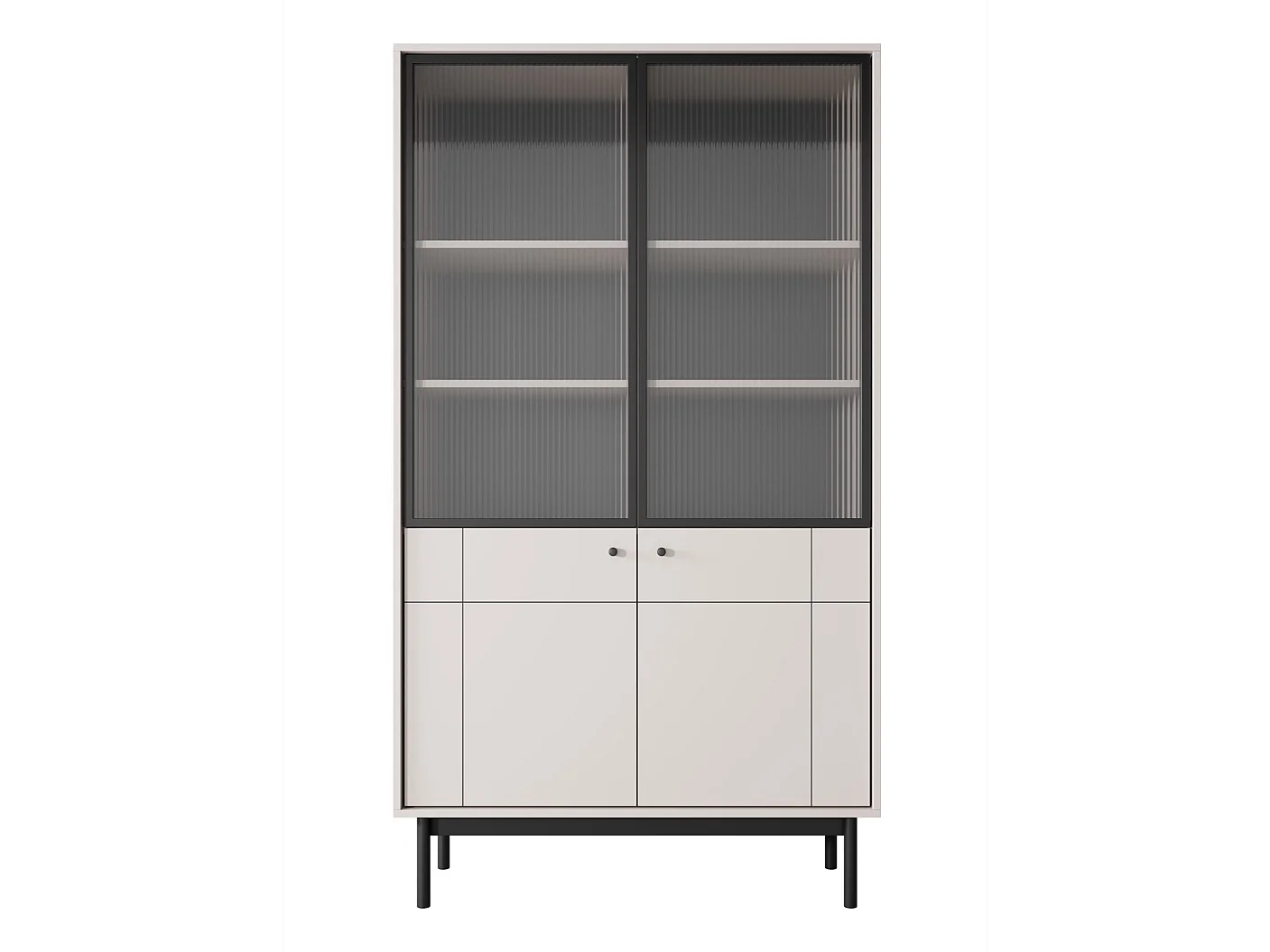 Vitrine - 4-türig - Greige - JAPANDIES