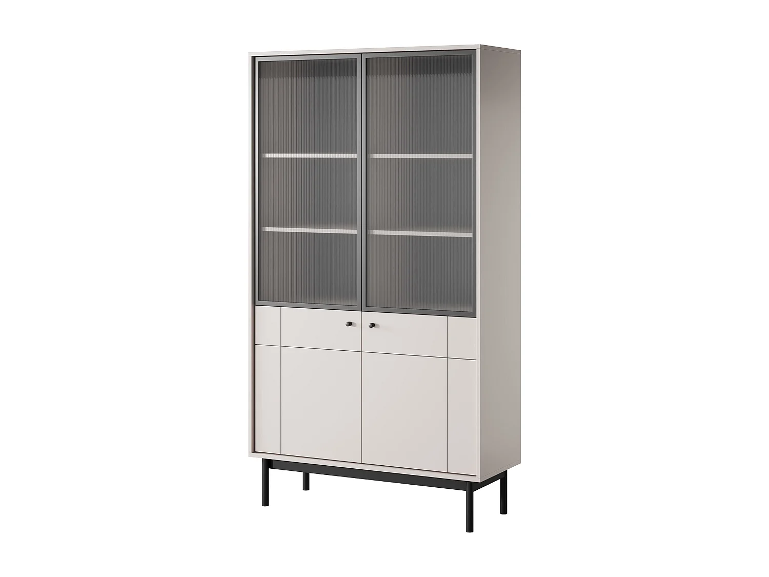 Vitrine - 4-türig - Greige - JAPANDIES