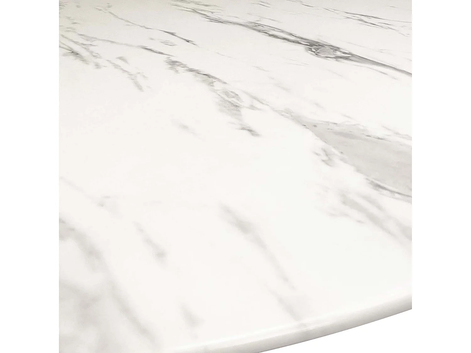 Table basse ronde en verre effet marbre et pieds doré Holy