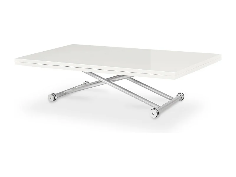 Table basse relevable Philadelphia XL Blanc laqué