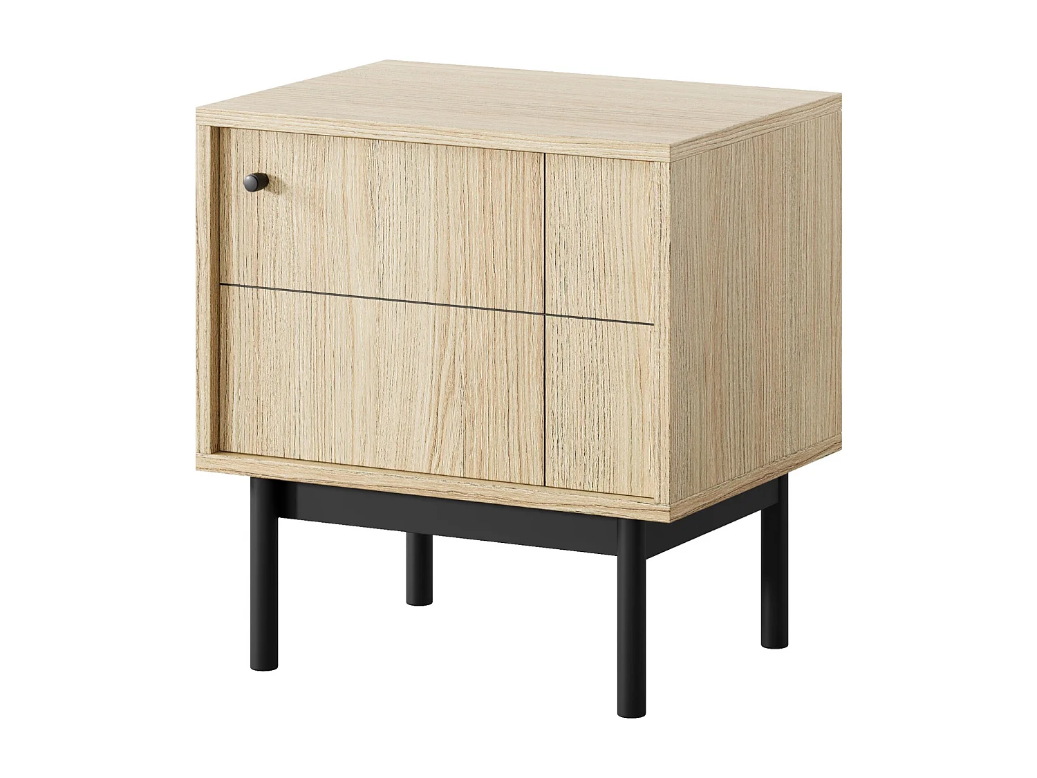 Table de chevet - 54 cm - aspect chêne - JAPANDIES