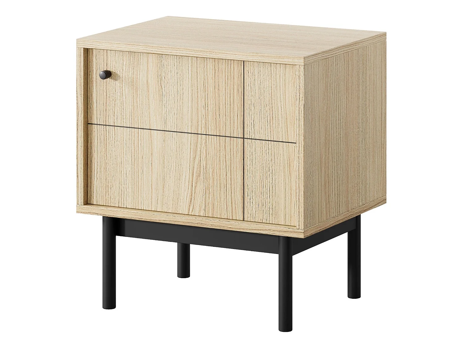 Table de chevet - 54 cm - aspect chêne - JAPANDIES