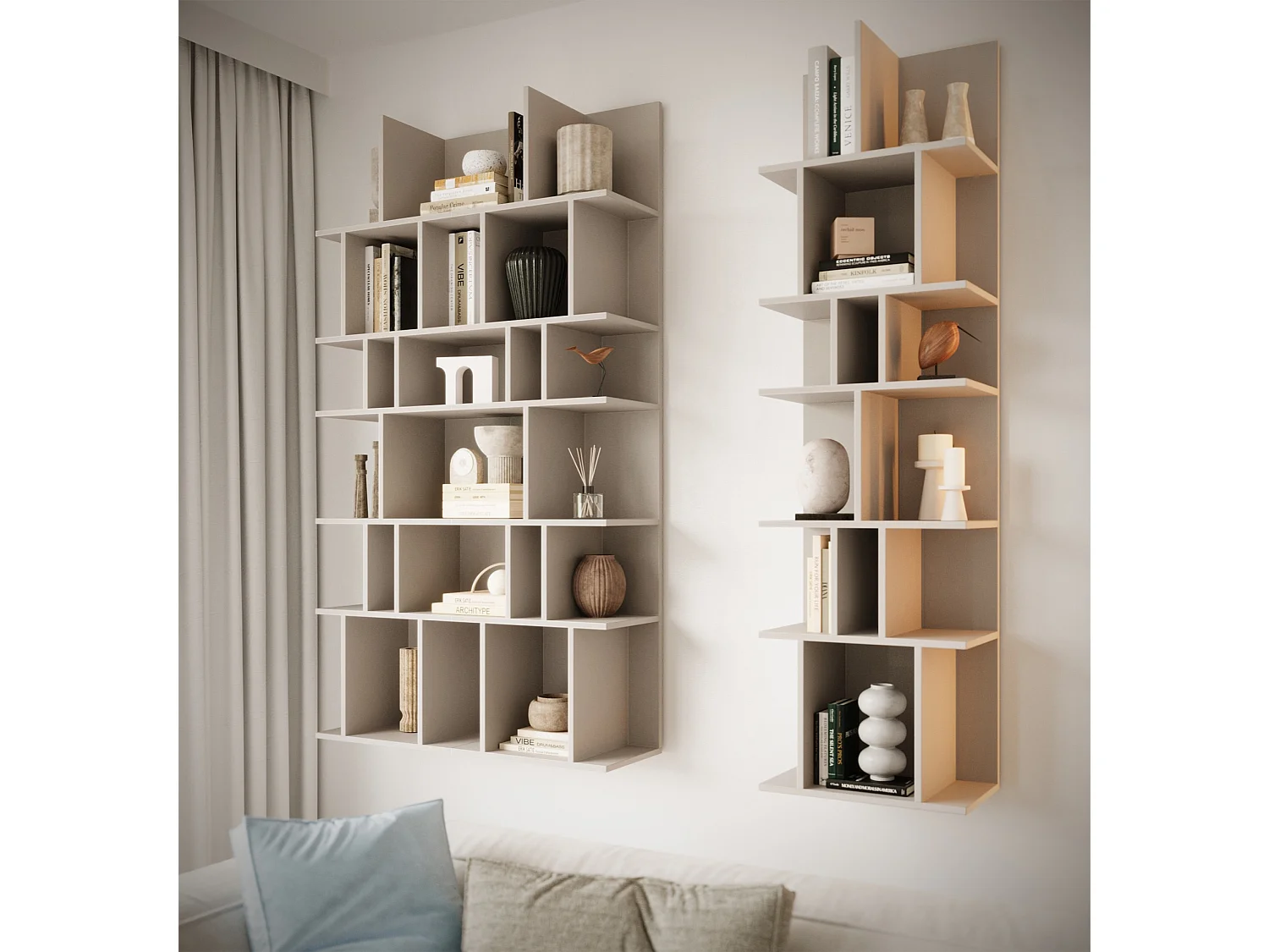 Wandplank - 50 cm - grijs - BEMMI