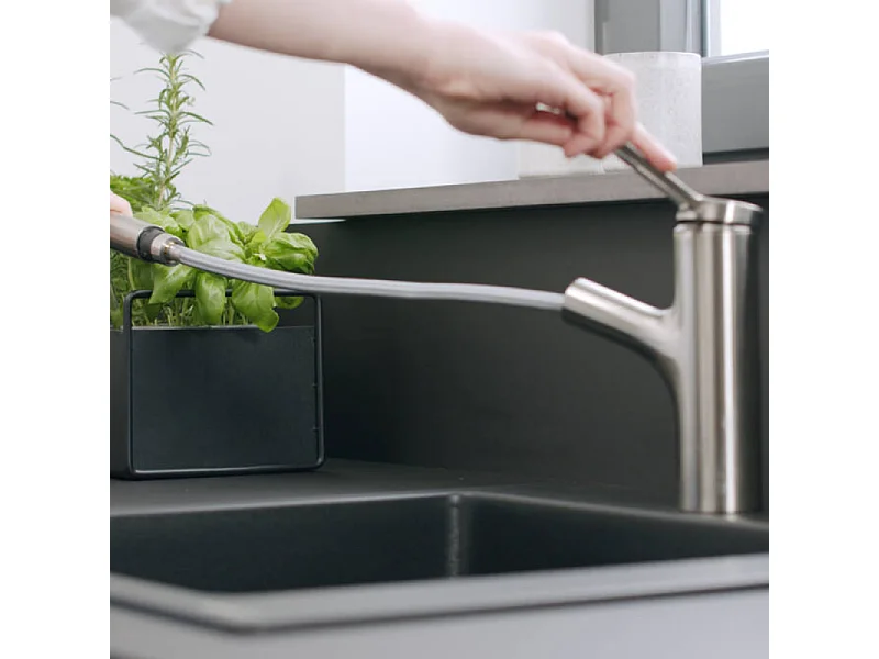 Grifo de cocina con ducha HANSGROHE Zesis M33 150 sBox 2 chorros aspecto acero inoxidable