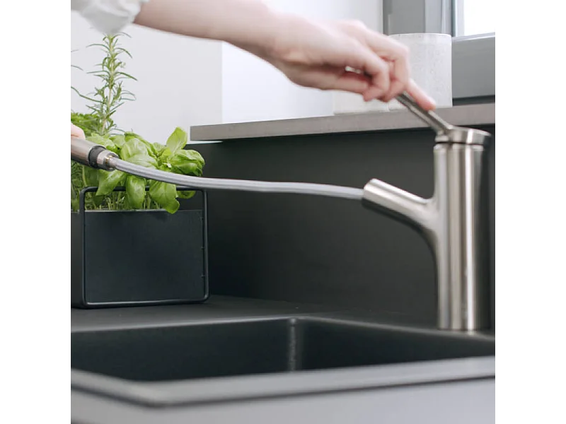 Grifo de cocina con ducha HANSGROHE Zesis M33 150 sBox 2 chorros aspecto acero inoxidable