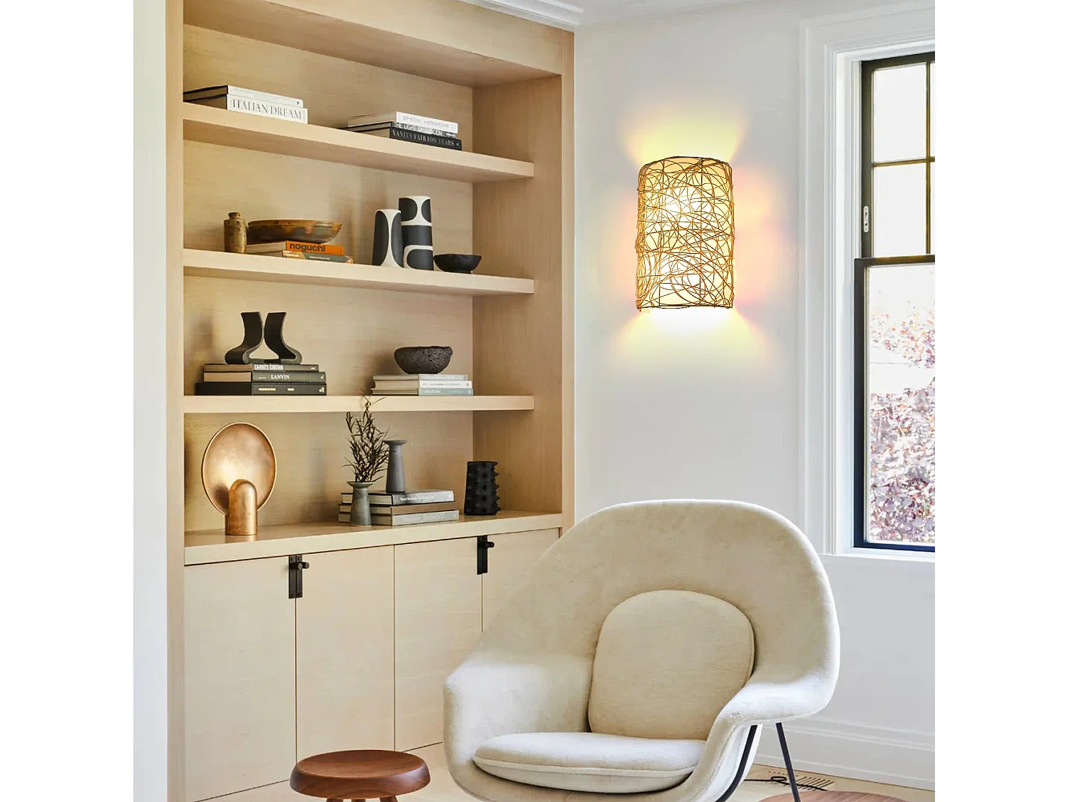 Applique en rotin d23cm x h40 cm