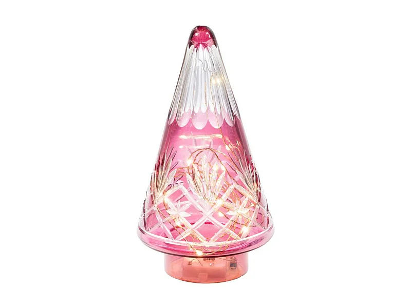 Sapin de Noël Led rose 24 cm