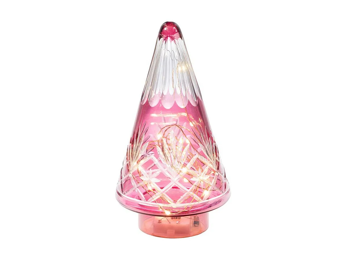 Sapin de Noël Led rose 24 cm