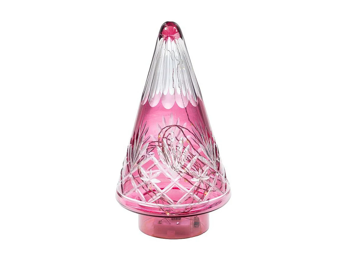 Sapin de Noël Led rose 24 cm