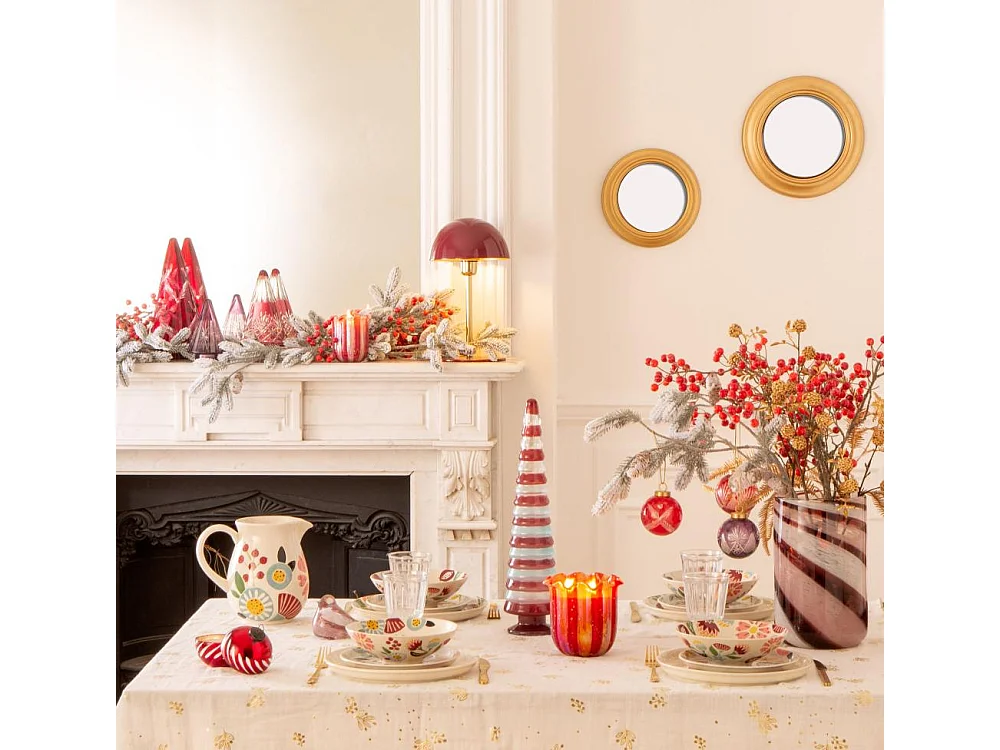 Sapin de Noël Led rose 24 cm