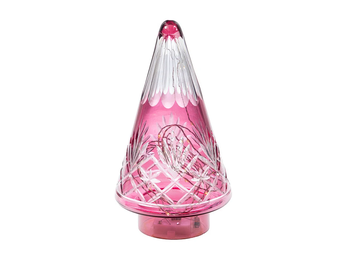 Sapin de Noël Led rose 24 cm