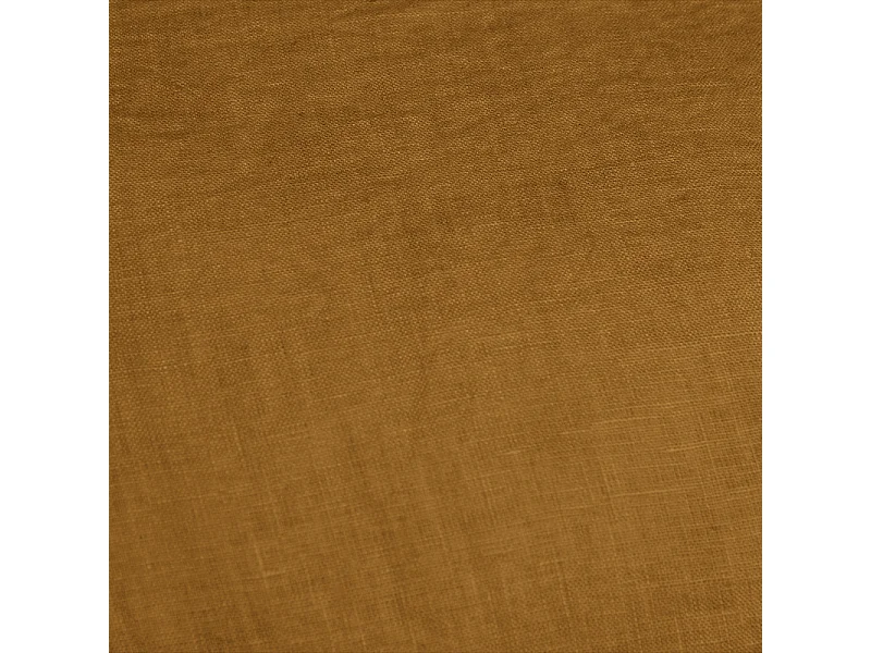 Coussin 40 x 60 cm en lin lavé caramel avec 4 nouettes en jute - LUISA